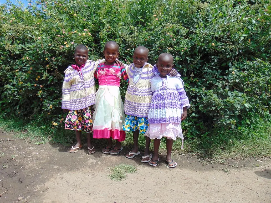 Children and staff at Bethesda Child Care Centre, Mirangine, Kenya