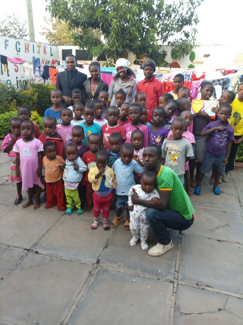 Children and staff at Bethesda Child Care Centre, Mirangine, Kenya
