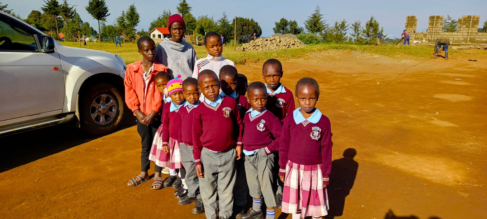 Children in school uniform at Bethesda Child Care Centre, Mirangine, Kenya